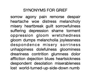 Synonyms for Grief